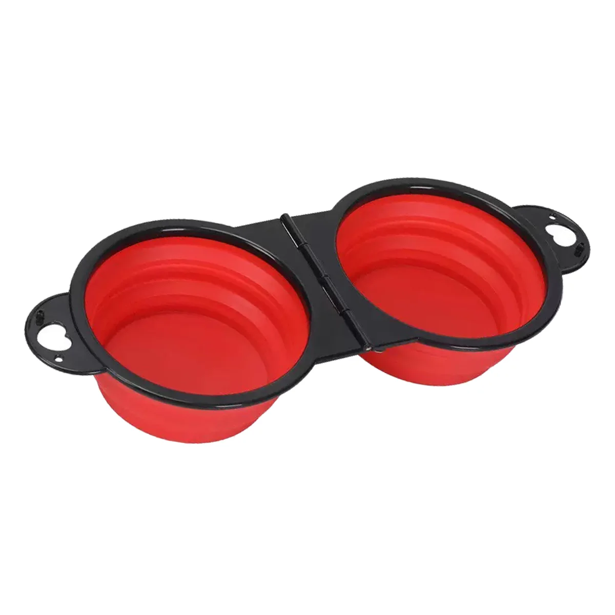 Collapsible Twin Silicone Pet Bowl Set
