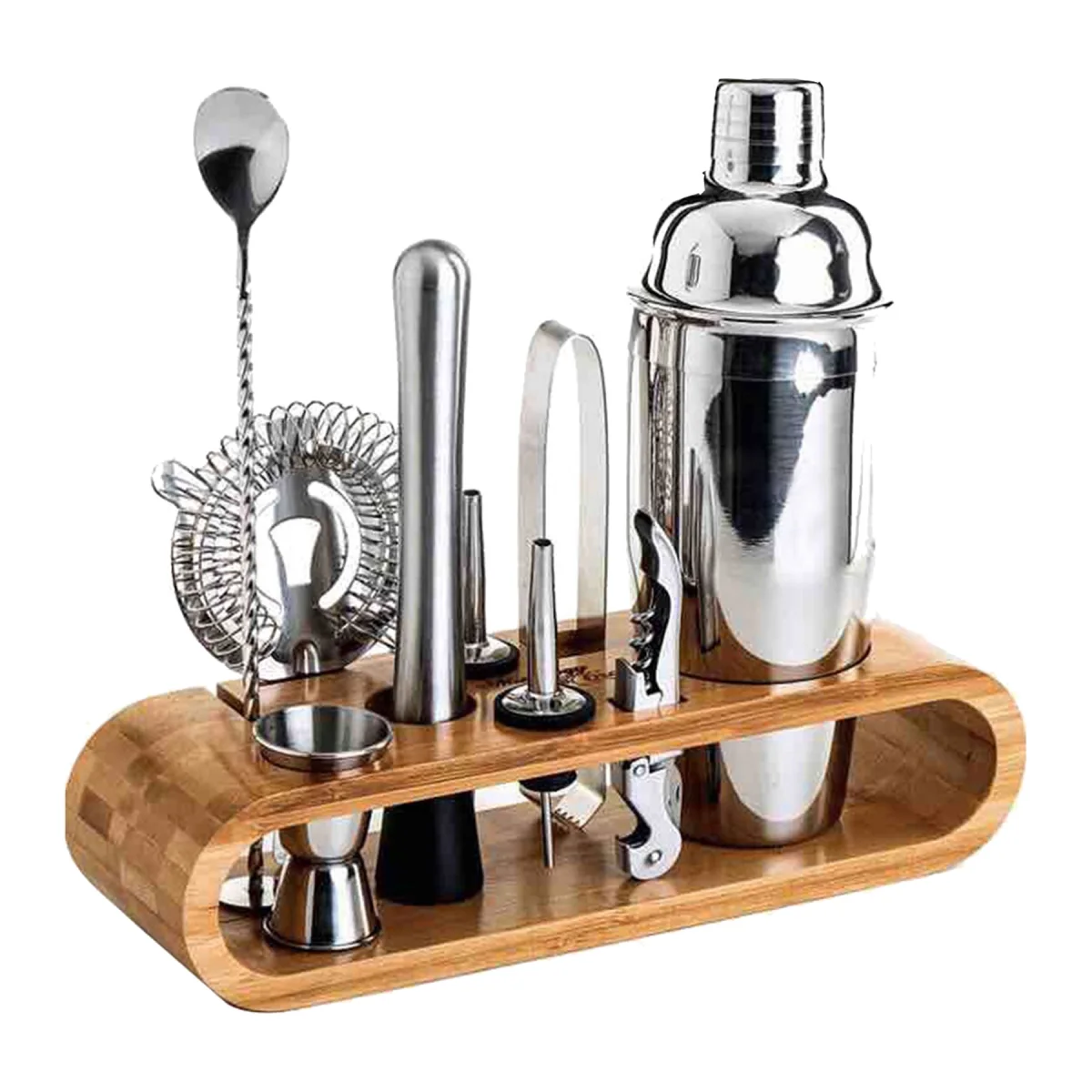 10-Piece Stainless Steel Cocktail Mixing Set