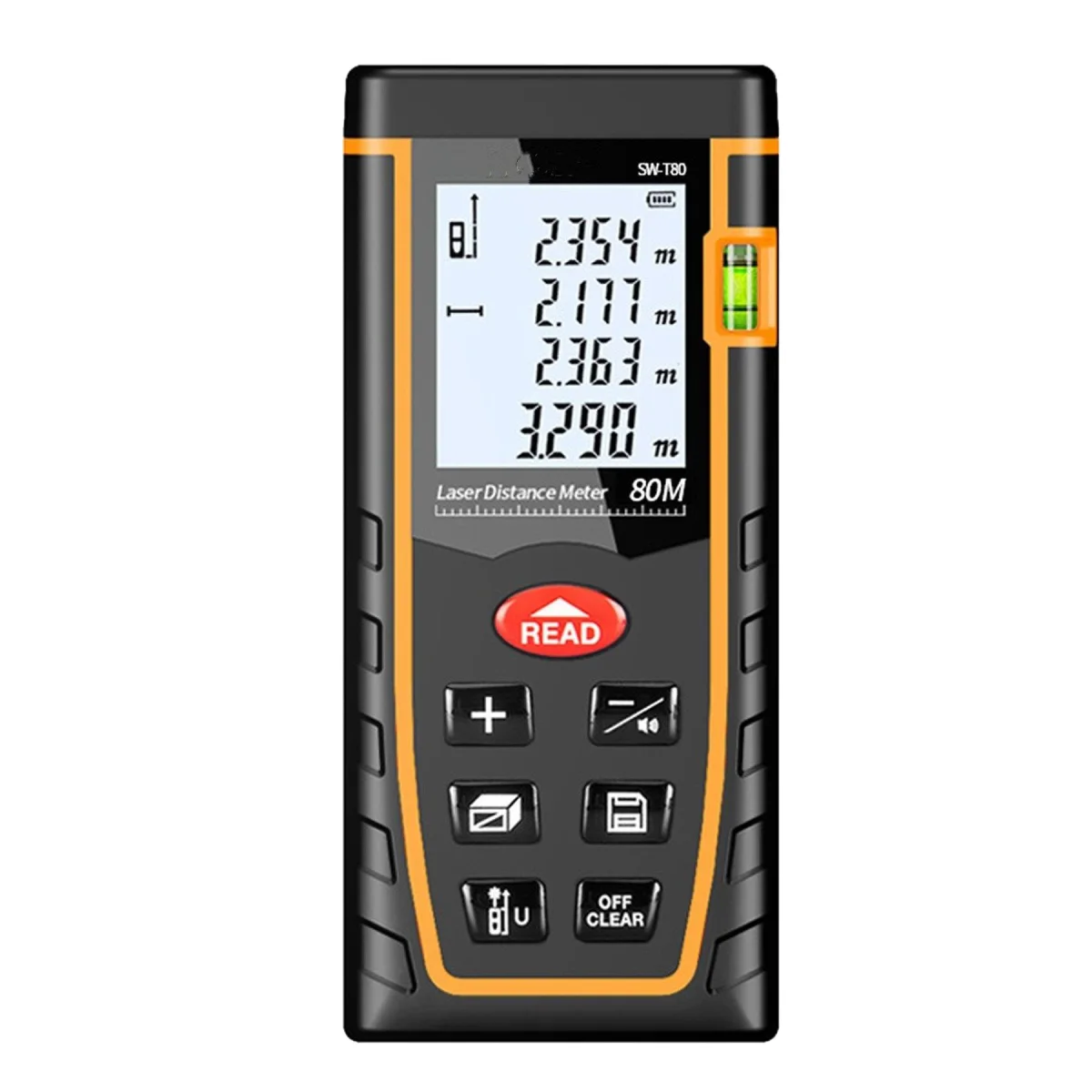 Compact 40M Laser Distance Measure Backlit LCD