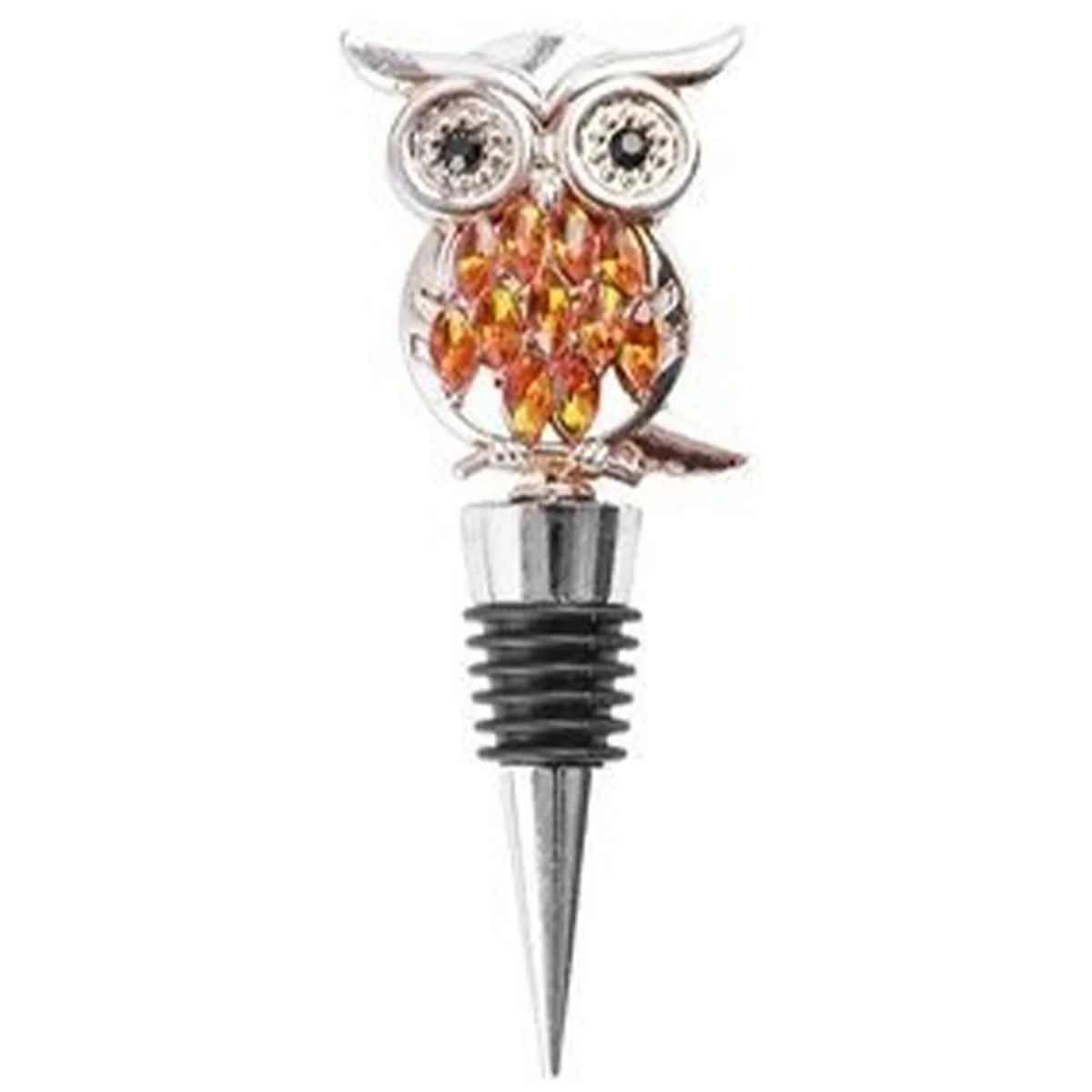 Diamond Owl Alloy Wine Bottle Stopper