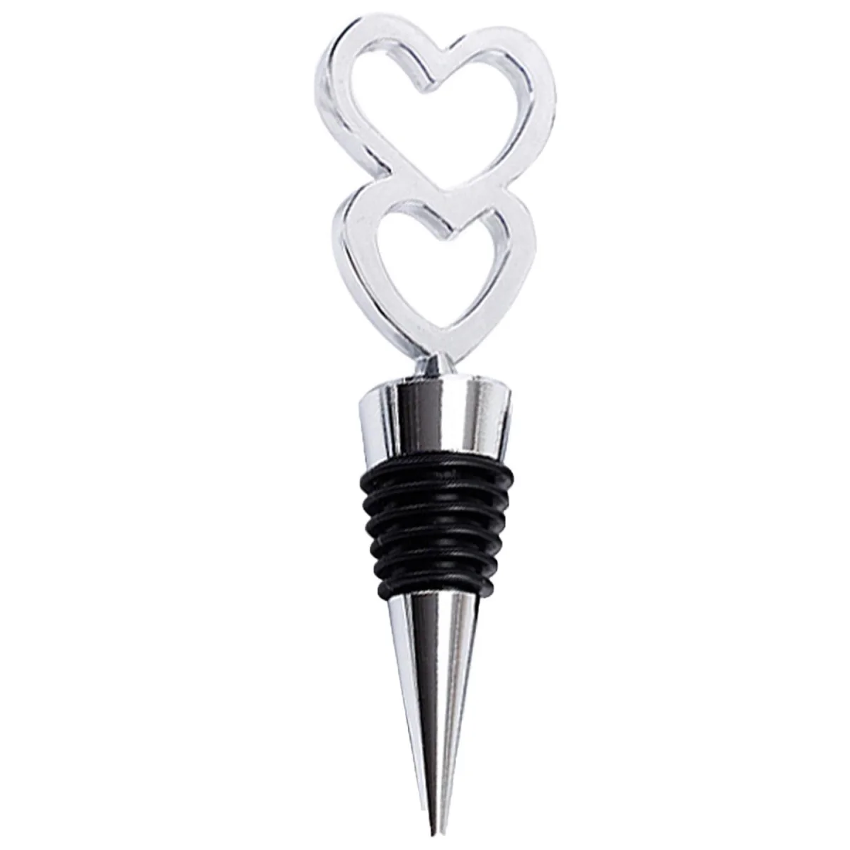Twin Hearts Wine Stopper for Wedding Anniversary