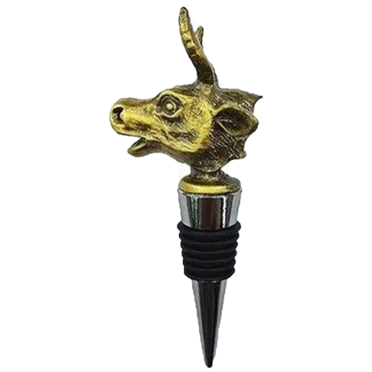Custom Engraved Bull Head Wine Bottle Stopper
