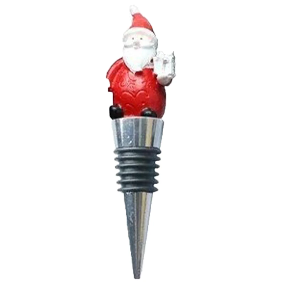 4 Pack Santa Claus Wine Stoppers Alloy