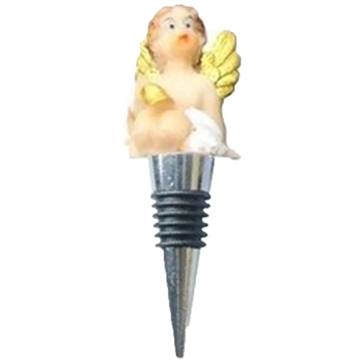 4 Angel Cherub Wine Bottle Stoppers Set for Gifts