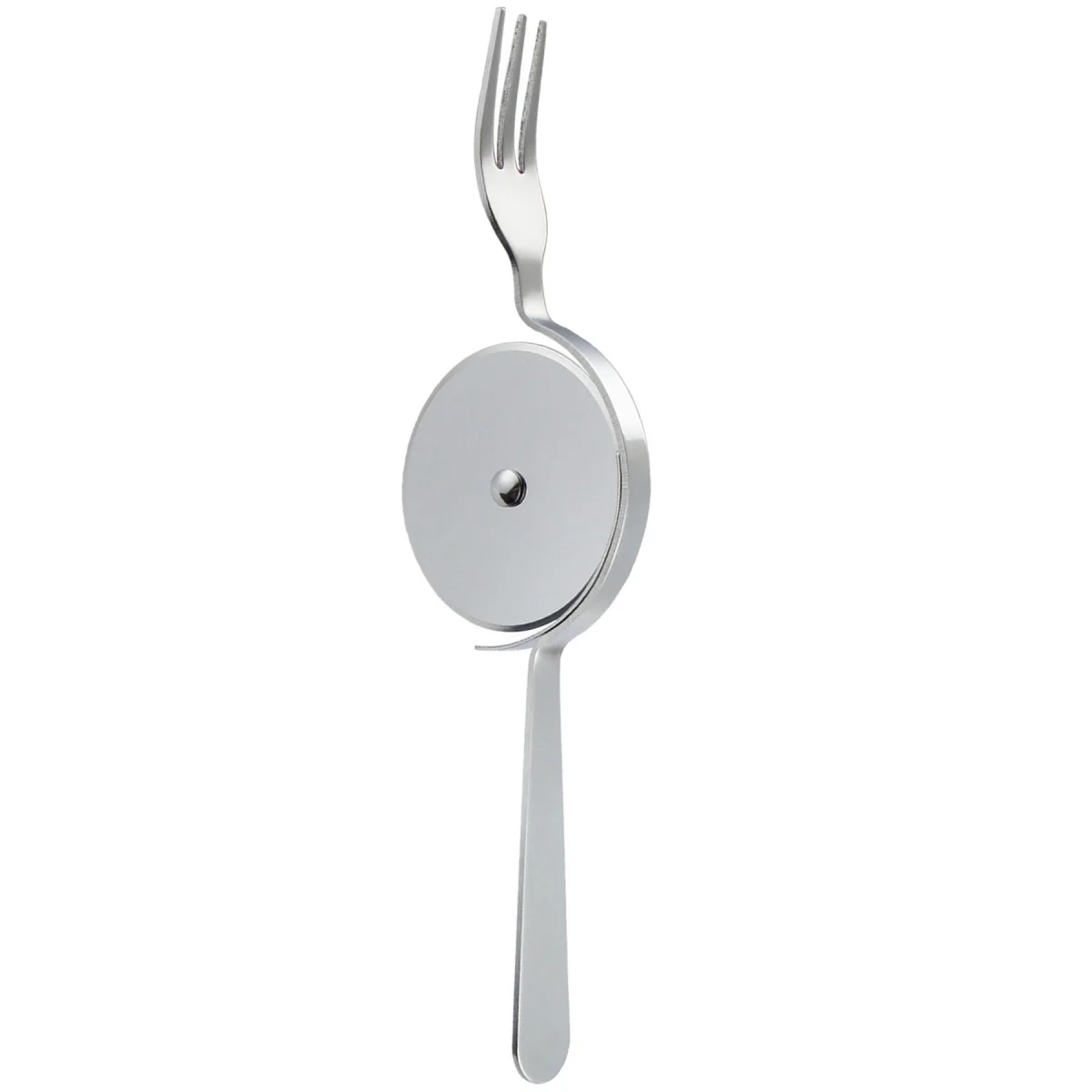 Stainless Steel Pizza Cutter Fork with Sharp Blade