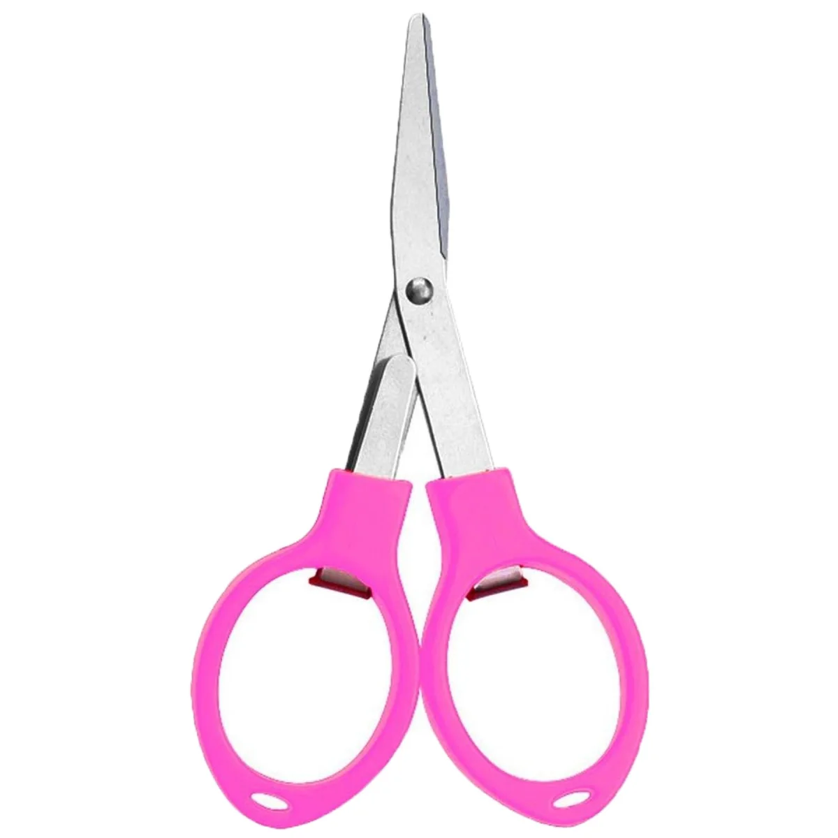 Portable Foldable Safety Scissors with Plastic Grip