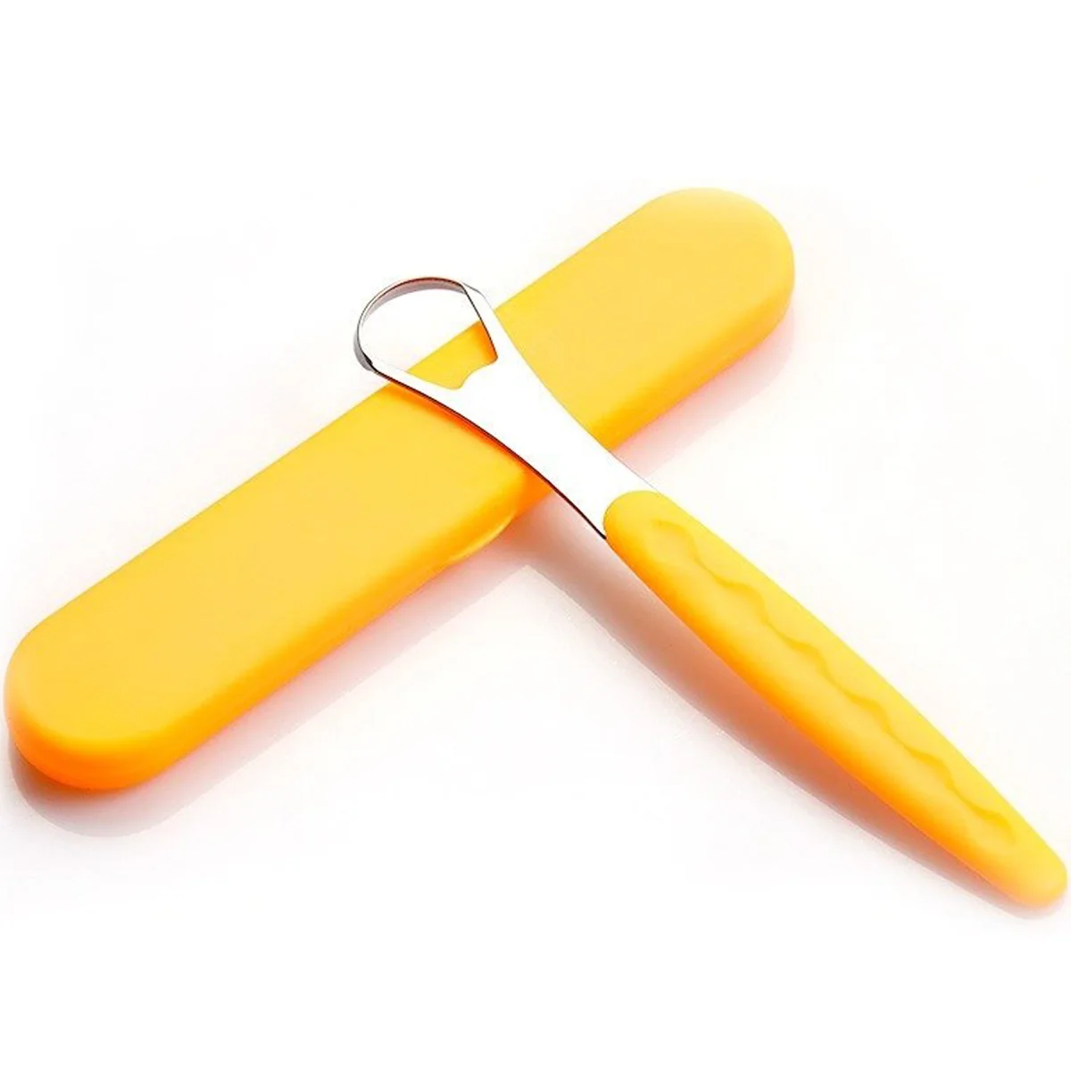 Surgical Steel Tongue Cleaner Set with Case 4 Colors