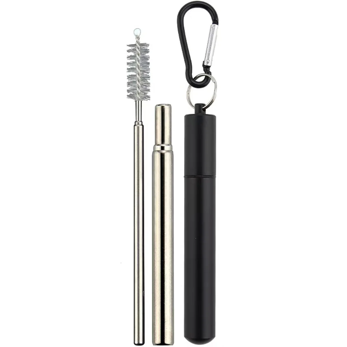 Reusable 304 Stainless Steel Drinking Straws Set