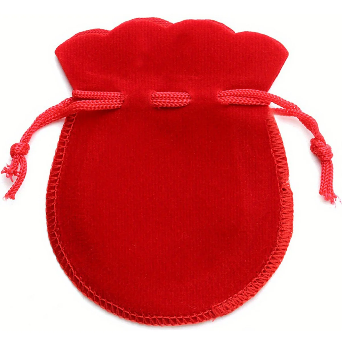 Round Velvet Drawstring Pouch for Jewelry Coins