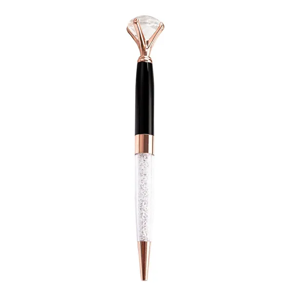 Crystal Top Metal Twist Ballpoint Pen