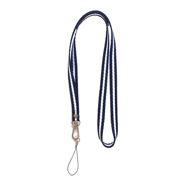 Colorful Striped Phone Lanyard with Metal Buckle