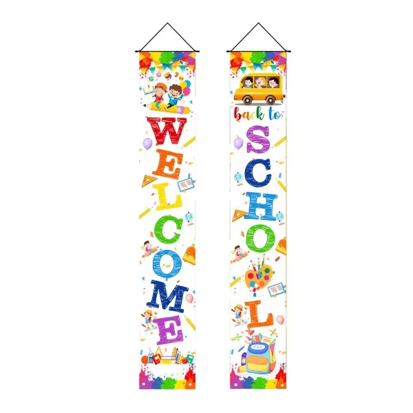 Colorful School Welcome Back Door Hanging Decoration
