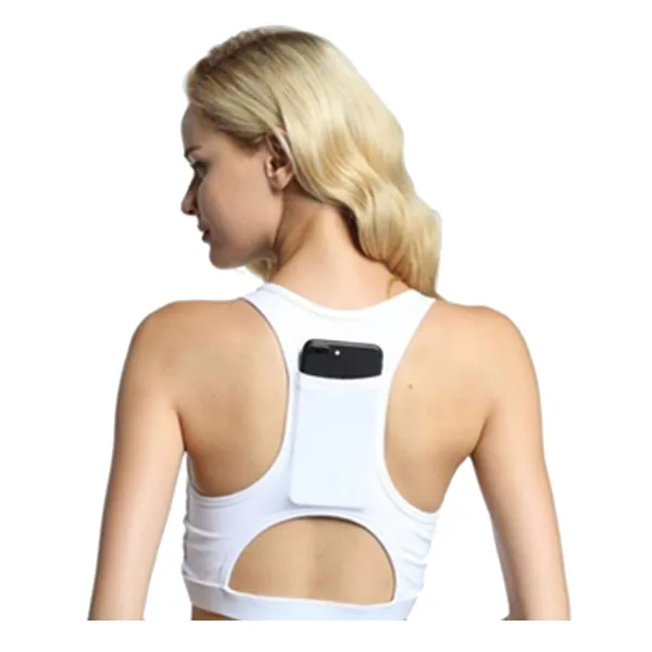 Active Sports Bra with Rear Pocket Phone Storage