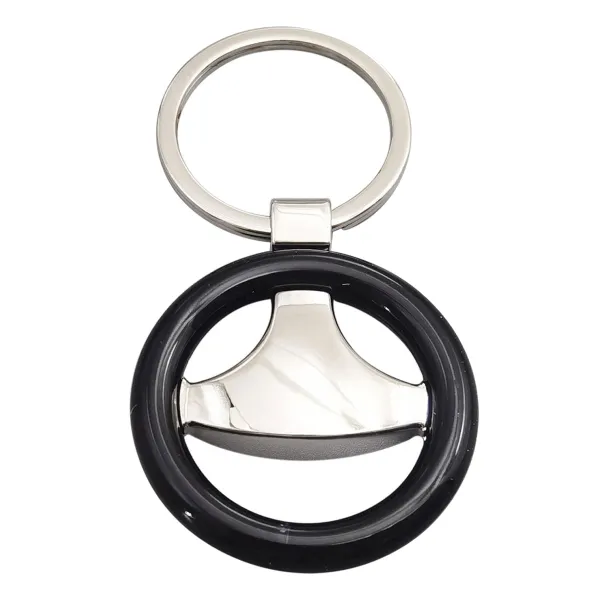 Mini Steering Wheel Keychain Zinc Alloy Car Key Ring