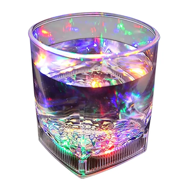 LED Glowing Whiskey Tumbler with Color Gradient Base