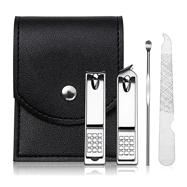 4 Piece Stainless Steel Travel Manicure Kit with Case