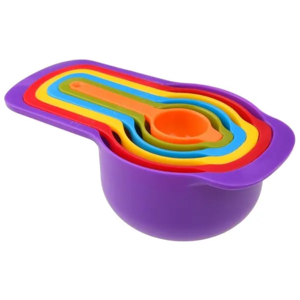 6-Piece Plastic Measuring Cups and Spoons Set