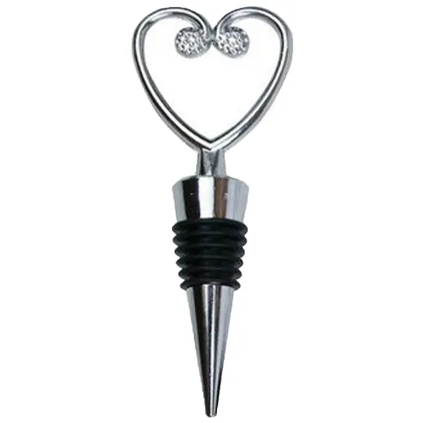 Custom Heart Shaped Wine Stopper Wedding Gift
