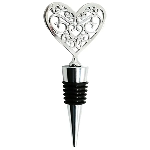 Custom Engraved Heart Blossom Wine Bottle Stopper
