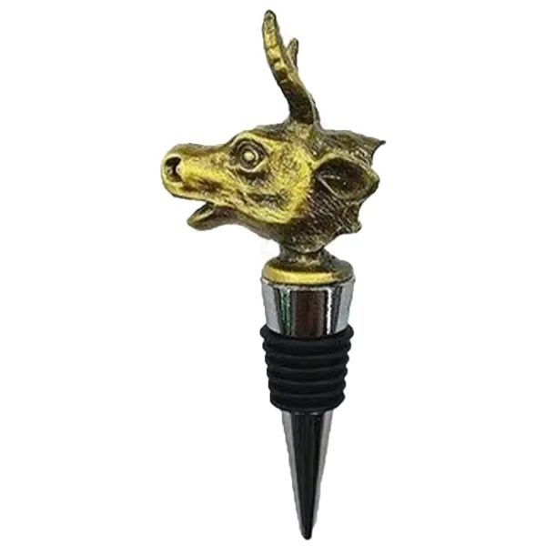 Custom Engraved Bull Head Wine Bottle Stopper