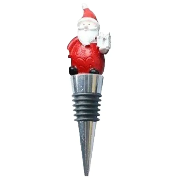 4 Pack Santa Claus Wine Stoppers Alloy