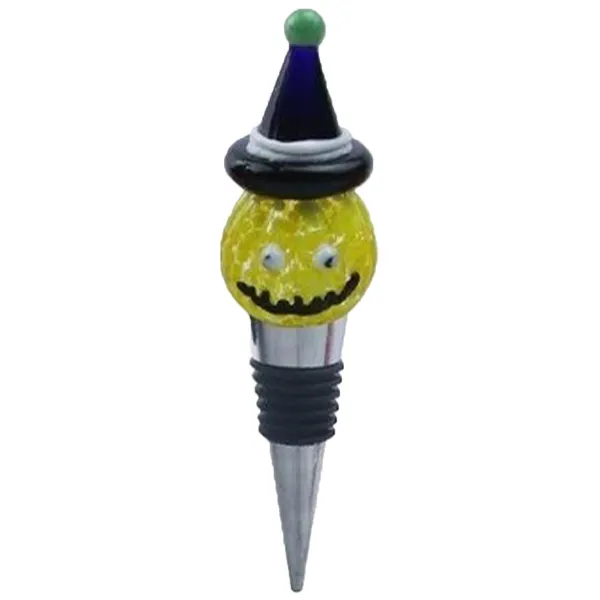 Custom Pumpkin Wine Stopper Green Alloy