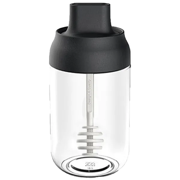 Glass Honey Syrup Dispenser Bottle with Wooden Dipper