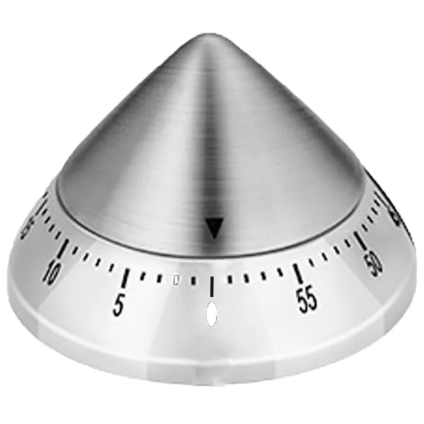 Stainless Steel 60-Minute Mechanical Cone Timer