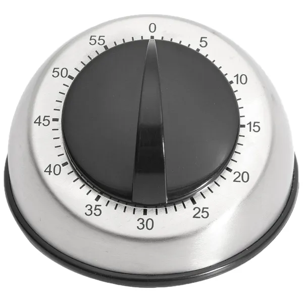 60-Minute Stainless Steel Mechanical Kitchen Timer
