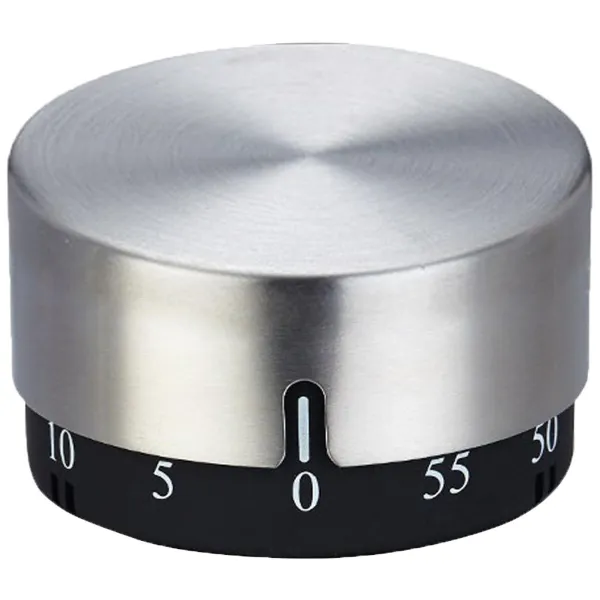 60-Minute Round Mechanical Kitchen Timer Magnetic Back