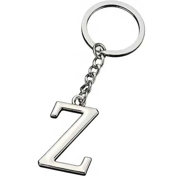 Custom Engraved Initial Keychain Set Zinc Alloy