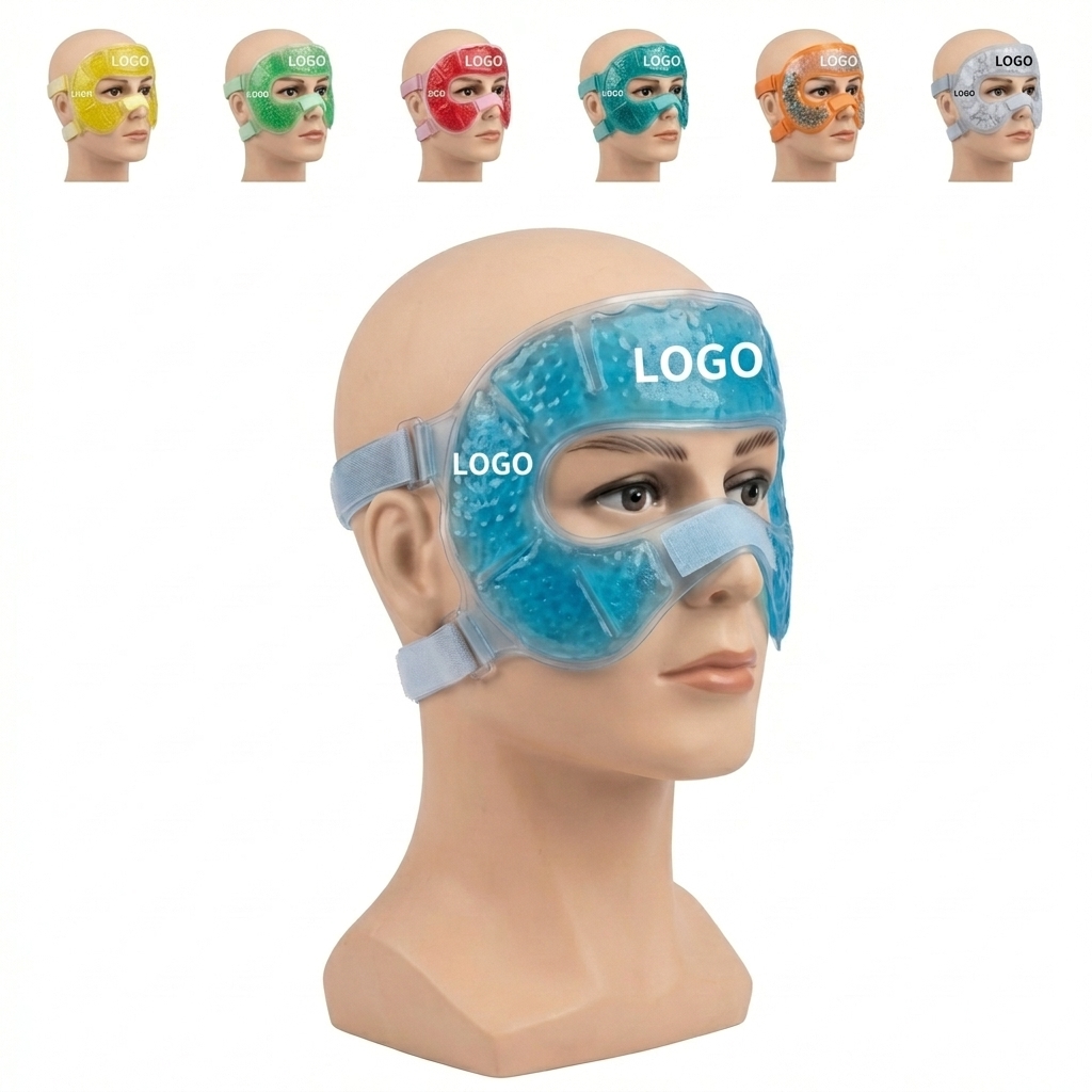 Multicolor Cooling Gel Bead Eye & Face Mask with Freezer Bag