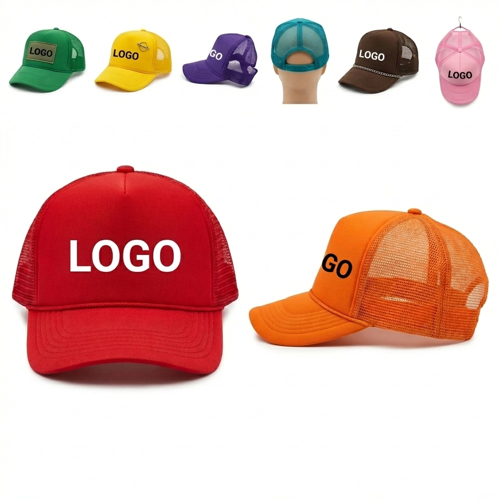 Branded Adjustable 5-Panel Mesh Trucker Cap for Events & Giveaways
