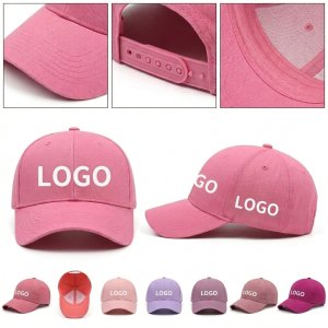 Customizable Pink Snapback Performance Cap with Six-Panel Design