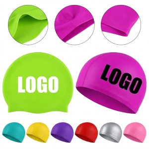 Dual-Material Swim Cap Set for Chlorine Protection & Comfort